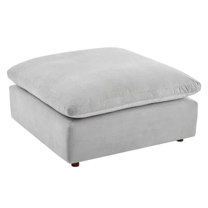 Commix Down Filled Overstuffed Performance Velvet Ottoman-6
