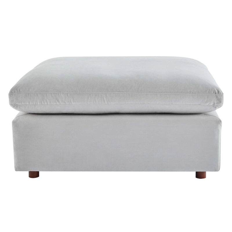 Commix Down Filled Overstuffed Performance Velvet Ottoman-7