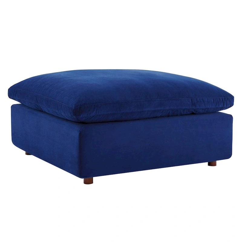 Commix Down Filled Overstuffed Performance Velvet Ottoman-12