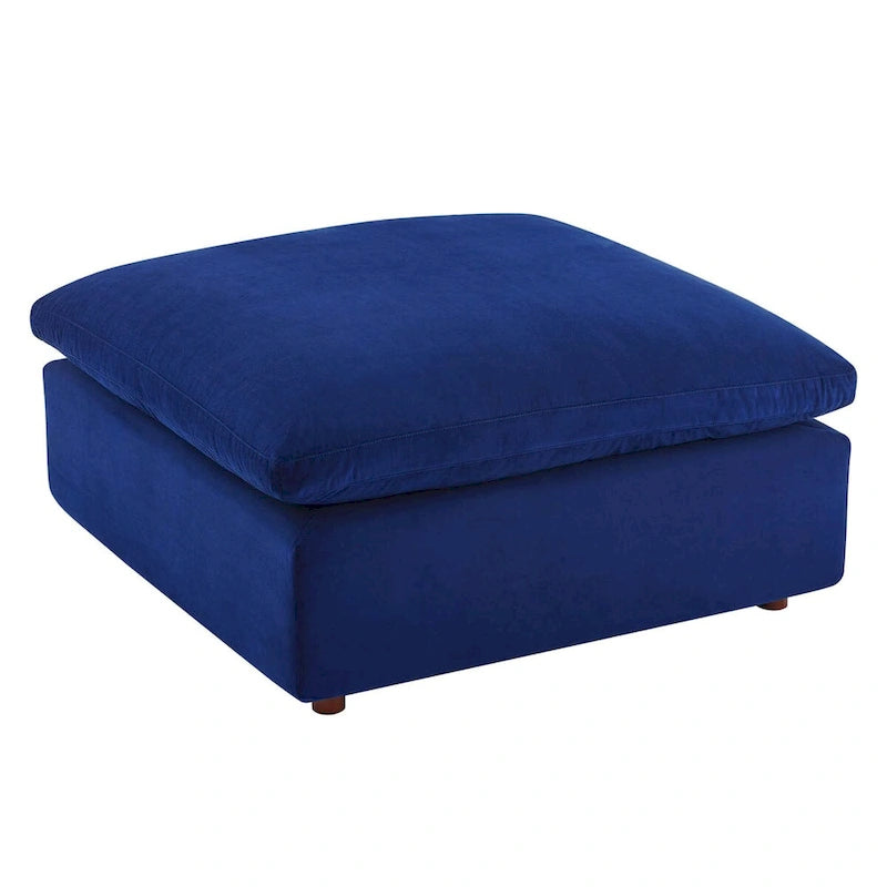 Commix Down Filled Overstuffed Performance Velvet Ottoman-13