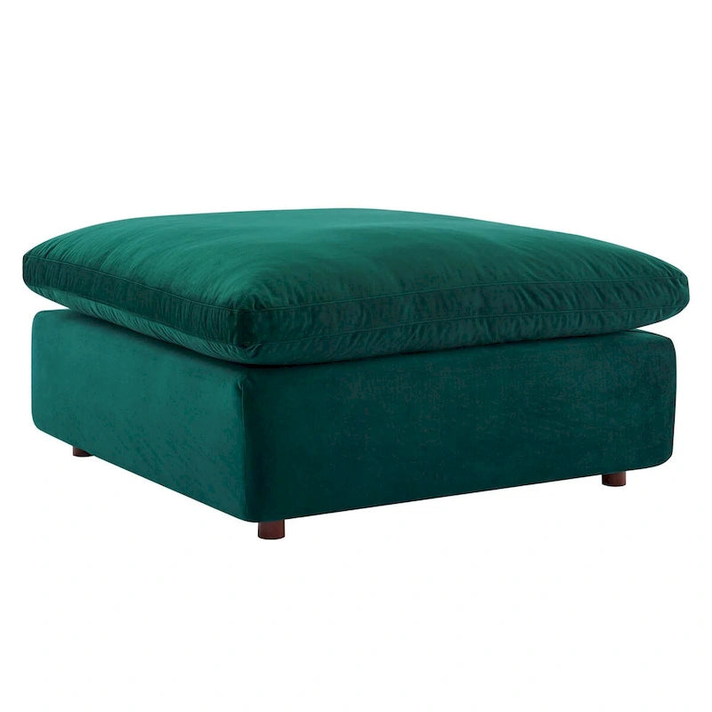 Commix Down Filled Overstuffed Performance Velvet Ottoman-18