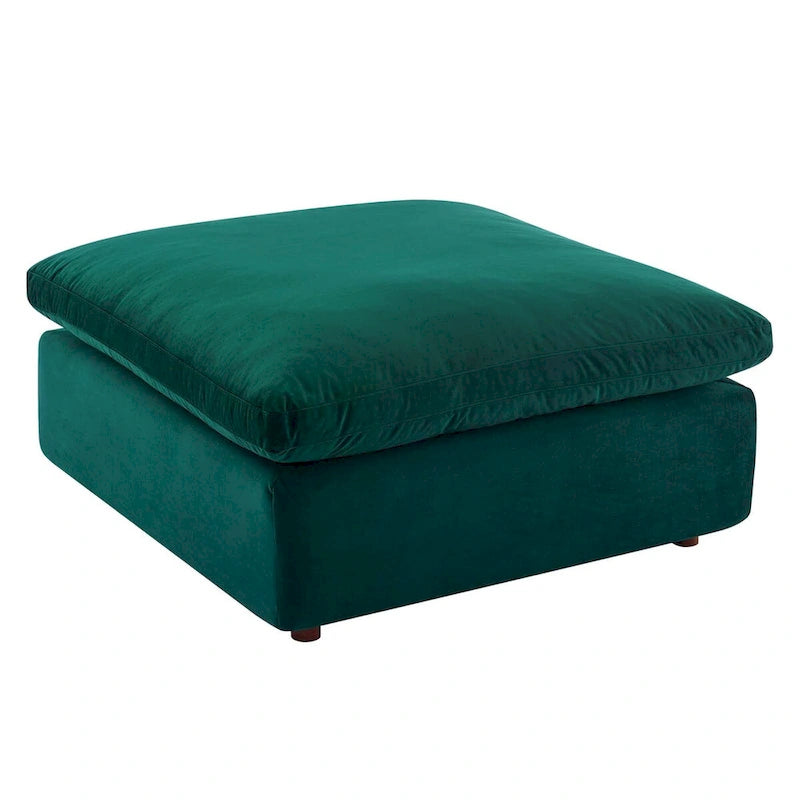 Commix Down Filled Overstuffed Performance Velvet Ottoman-19