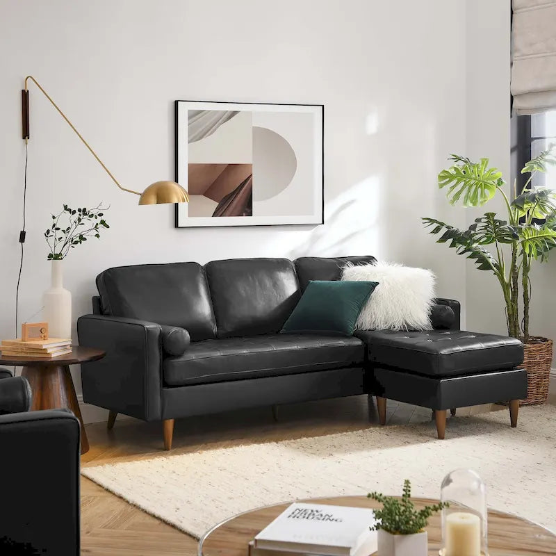 Valour 78 Leather Apartment Sectional Sofa-29