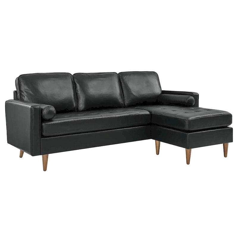 Valour 78 Leather Apartment Sectional Sofa