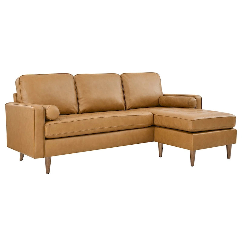 Valour 78 Leather Apartment Sectional Sofa-11