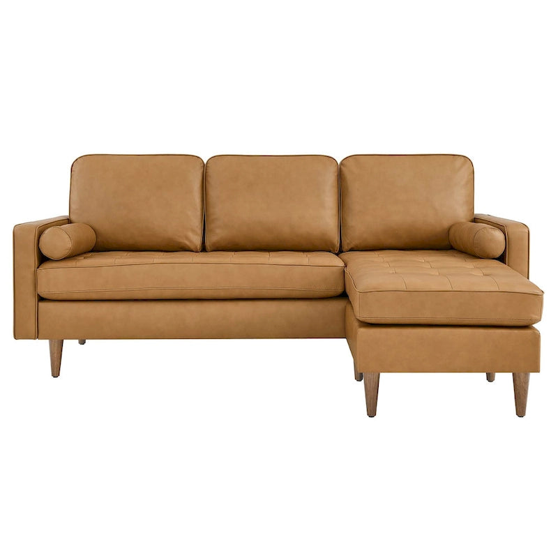 Valour 78 Leather Apartment Sectional Sofa-14