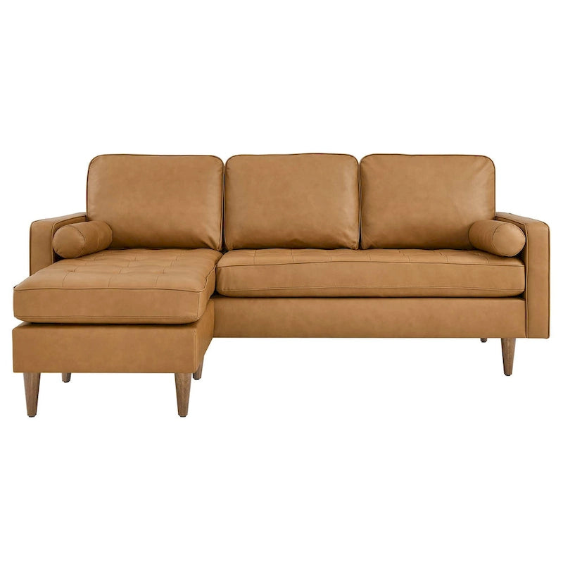 Valour 78 Leather Apartment Sectional Sofa-15