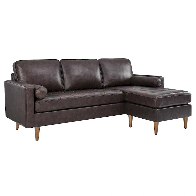 Valour 78 Leather Apartment Sectional Sofa-20