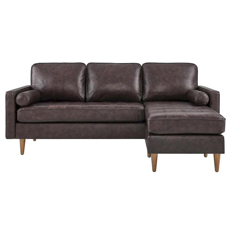 Valour 78 Leather Apartment Sectional Sofa-23