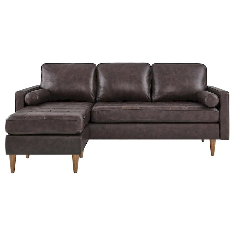 Valour 78 Leather Apartment Sectional Sofa-24