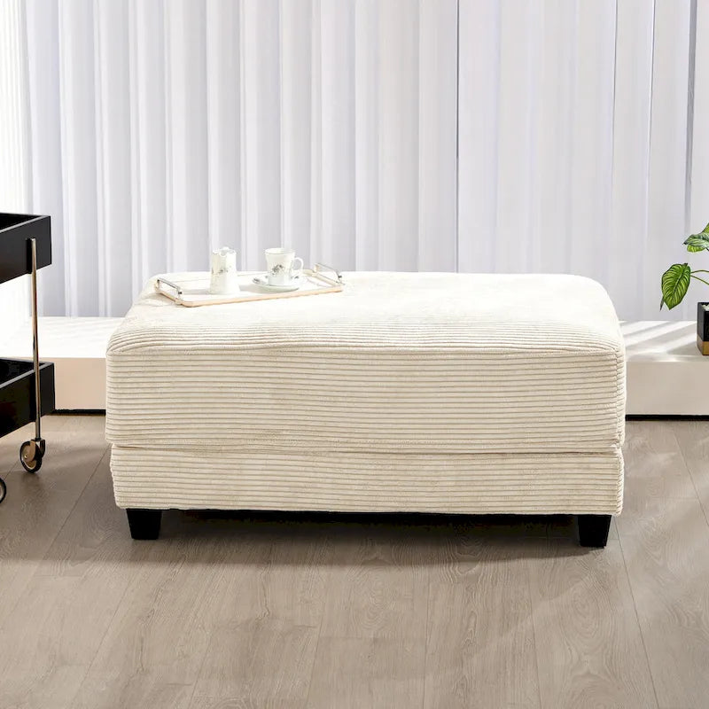 The Contemporary Oversized Corduroy Ottoman-2