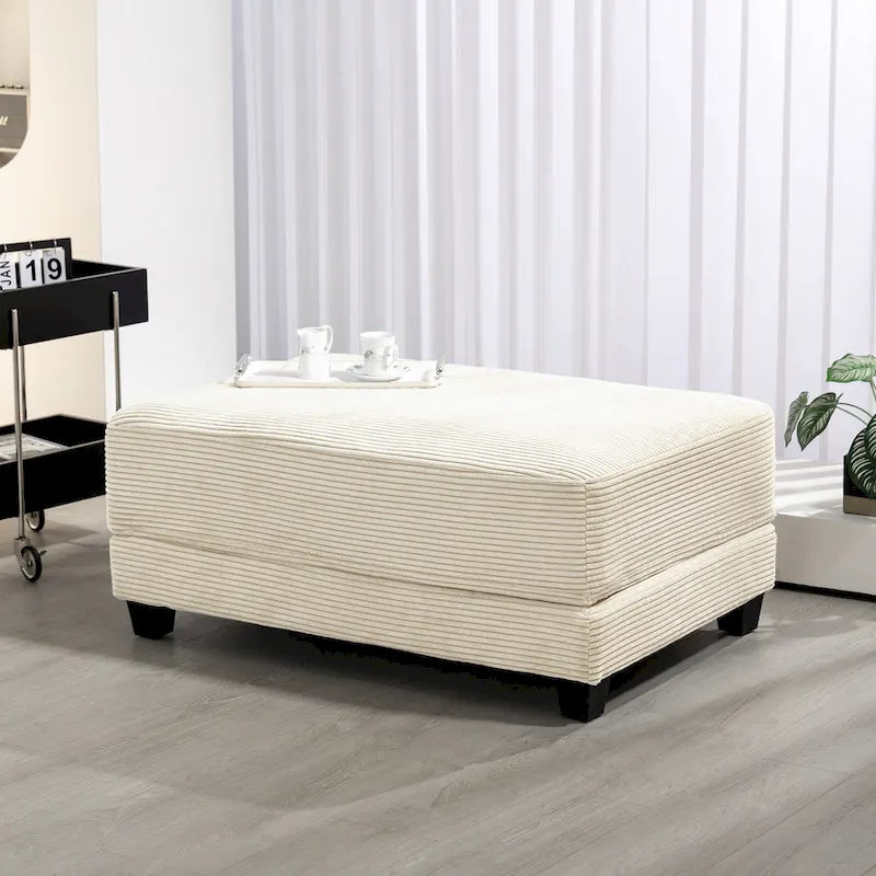 The Contemporary Oversized Corduroy Ottoman-3