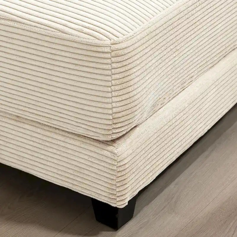 The Contemporary Oversized Corduroy Ottoman-10