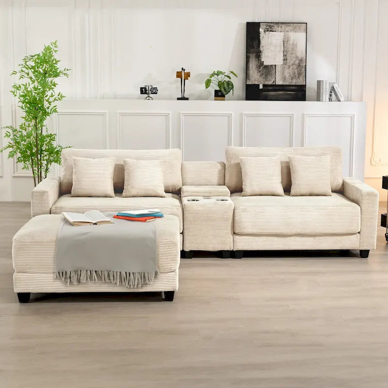 The Contemporary Oversized Corduroy Ottoman-12