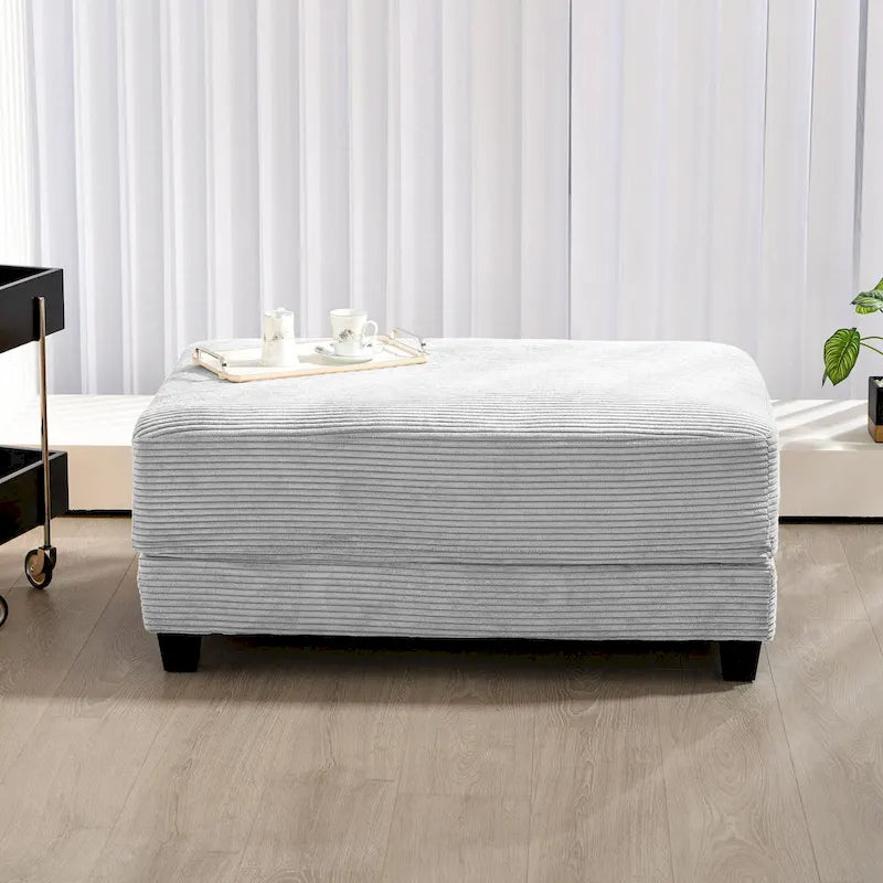 The Contemporary Oversized Corduroy Ottoman-14