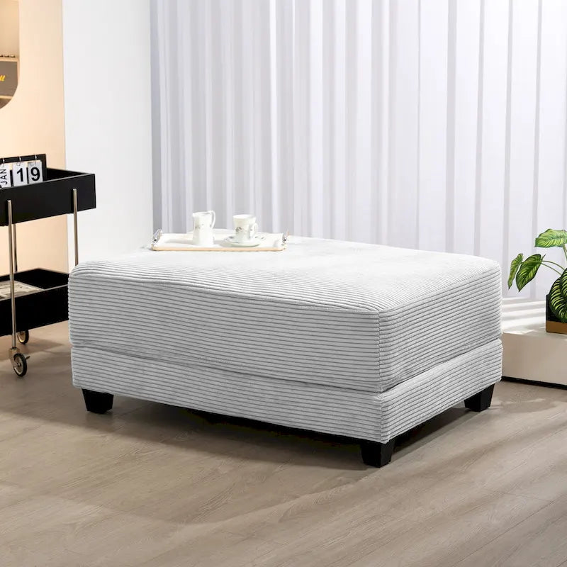 The Contemporary Oversized Corduroy Ottoman-15