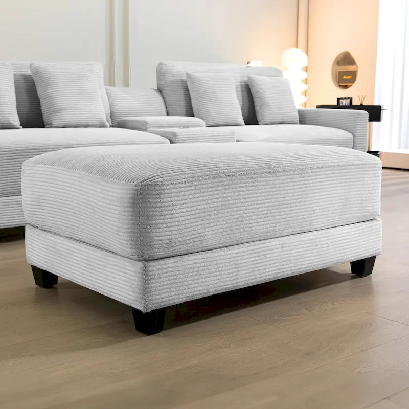 The Contemporary Oversized Corduroy Ottoman-16