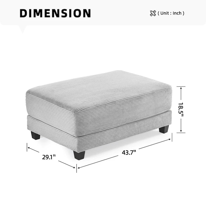 The Contemporary Oversized Corduroy Ottoman-17