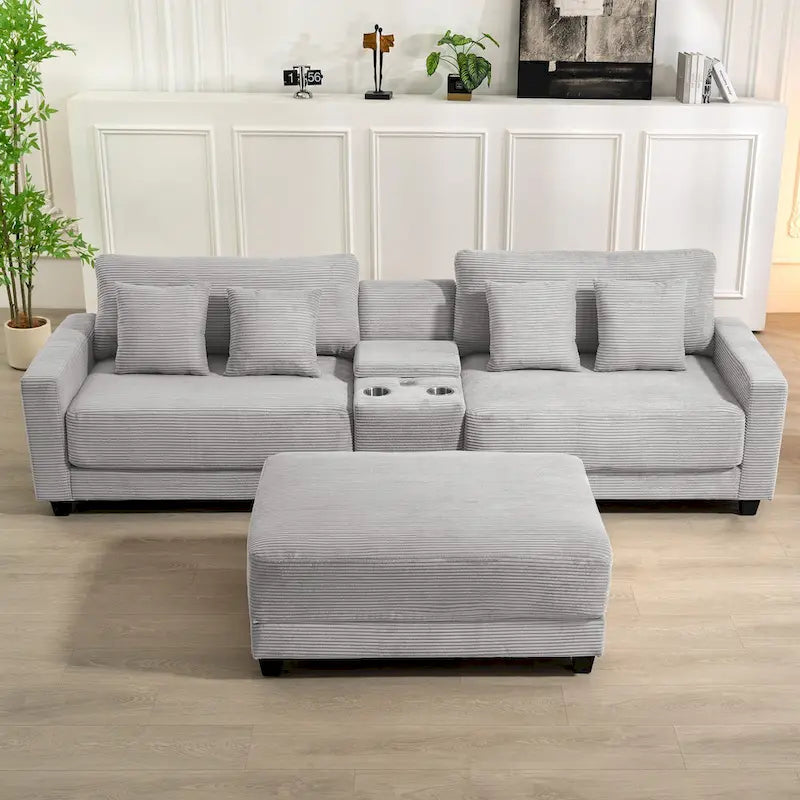 The Contemporary Oversized Corduroy Ottoman-22