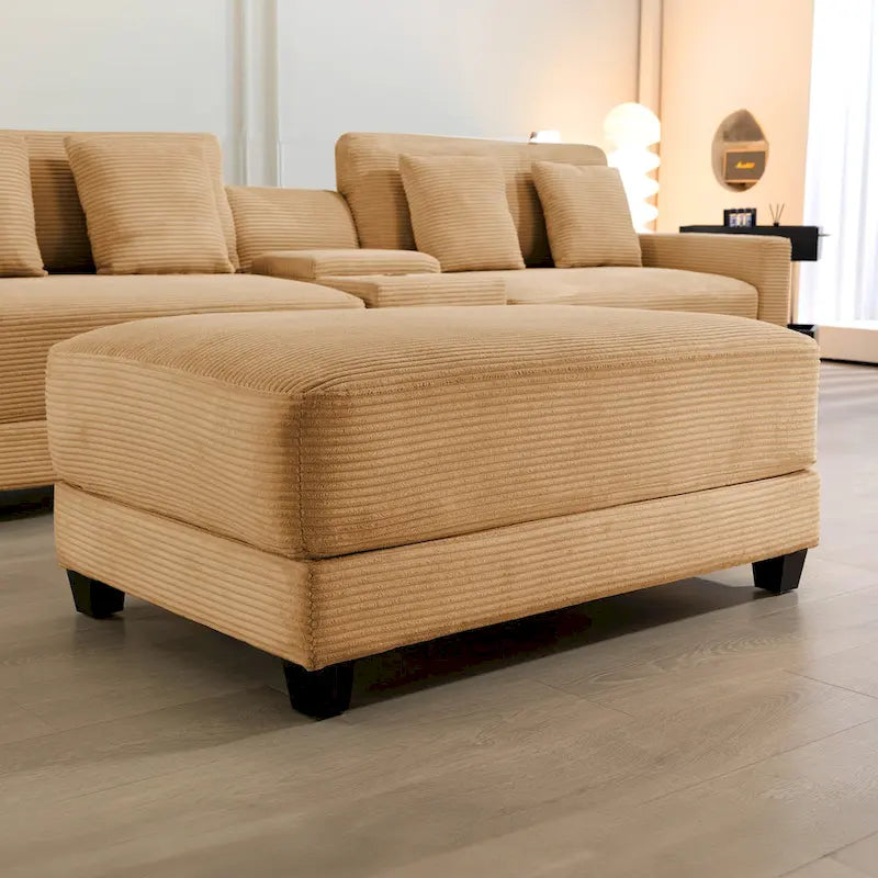 The Contemporary Oversized Corduroy Ottoman-26