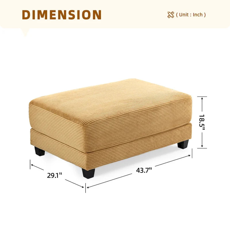 The Contemporary Oversized Corduroy Ottoman-27