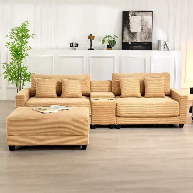 The Contemporary Oversized Corduroy Ottoman-31