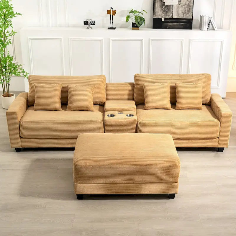 The Contemporary Oversized Corduroy Ottoman-32