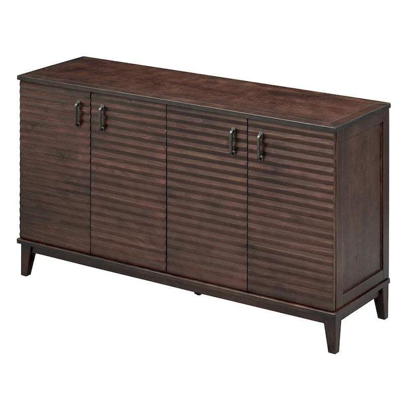 Sideboard with 4 Door Large Storage Buffet with Adjustable Shelves-18