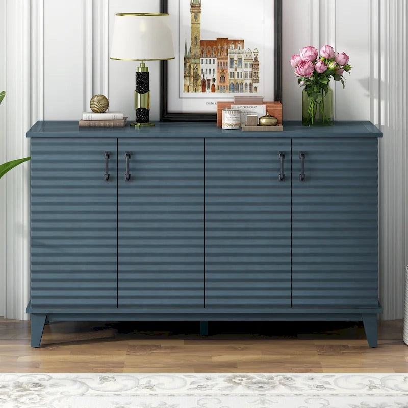 Sideboard with 4 Door Large Storage Buffet with Adjustable Shelves-19