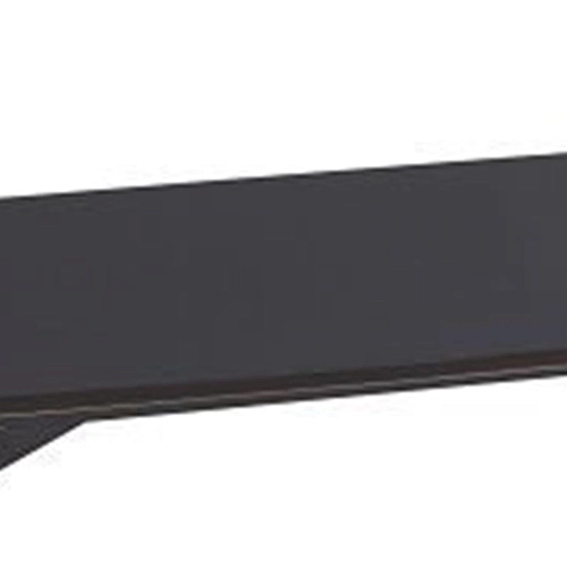 Iora 71 Inch Dining Table, Industrial Style, Rounded Corners, Black Wood-4