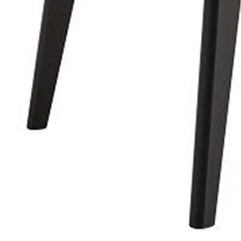 Iora 71 Inch Dining Table, Industrial Style, Rounded Corners, Black Wood-5