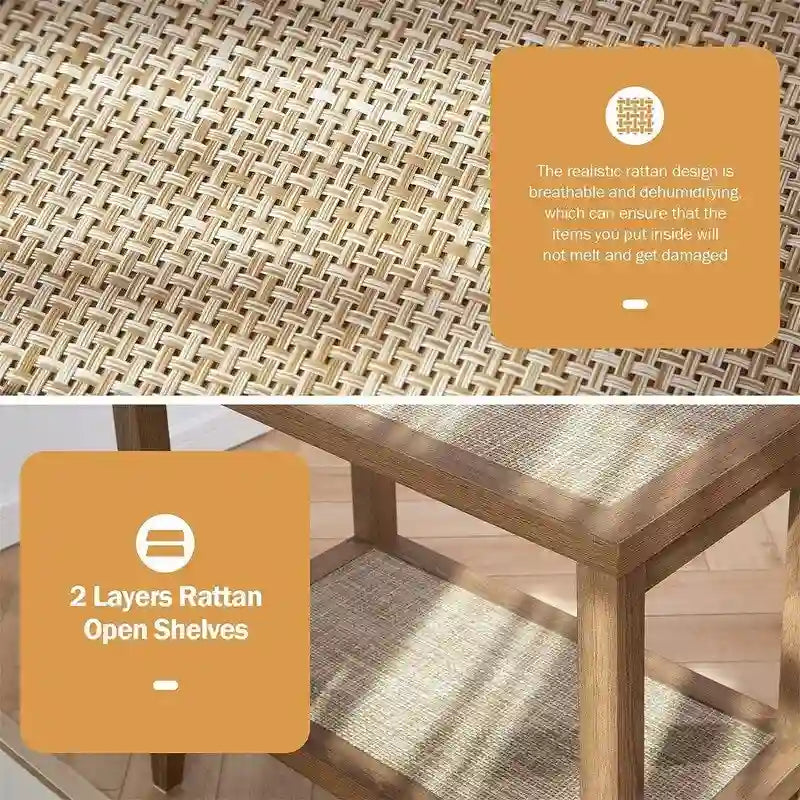 End Table Living Room Set of 2 - 14D x 24W x 24H-4