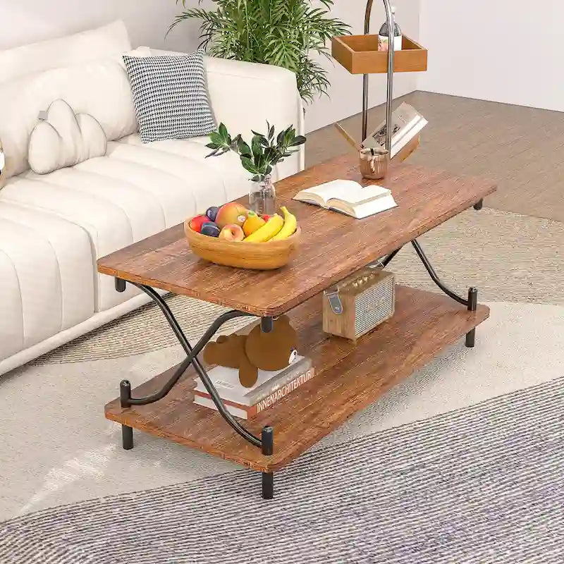 Brown 3-Piece Coffee Table Set with 2 End Tables-19