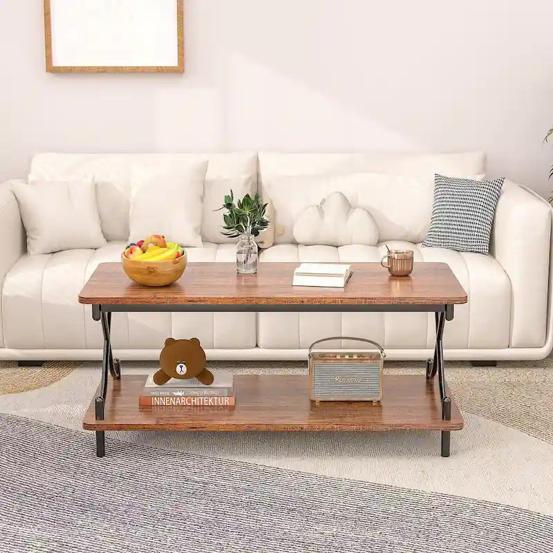 Brown 3-Piece Coffee Table Set with 2 End Tables-20