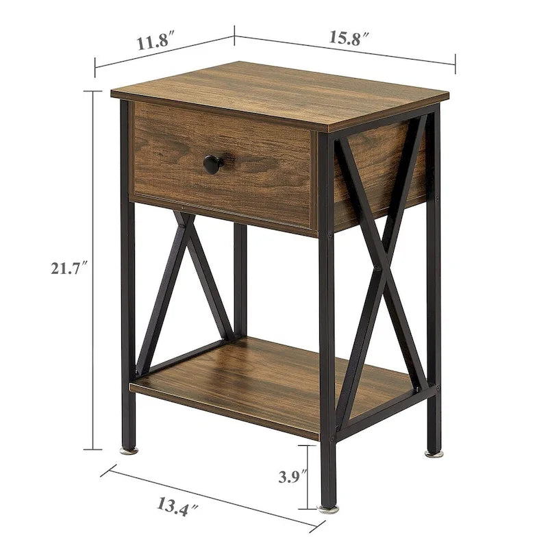 Brown 3-Piece Coffee Table Set with 2 End Tables-24