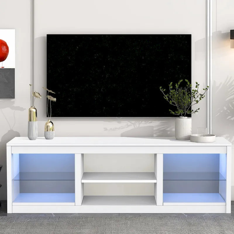 66 Modern RGB LED TV Stand Console Table for TV's up to 75-13