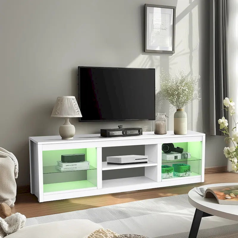 66 Modern RGB LED TV Stand Console Table for TV's up to 75-14