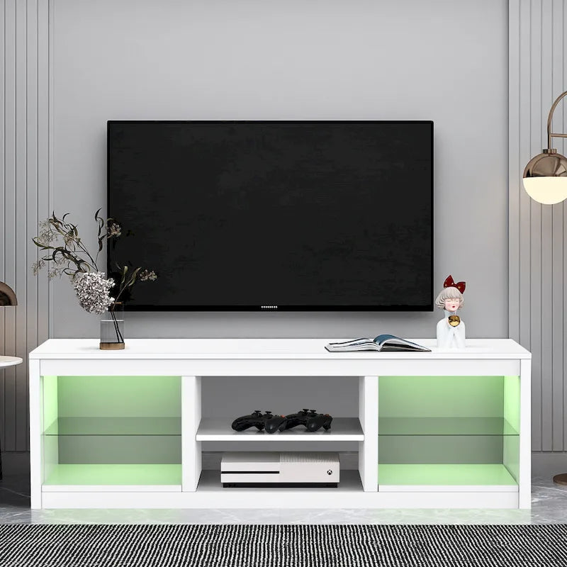 66 Modern RGB LED TV Stand Console Table for TV's up to 75-15