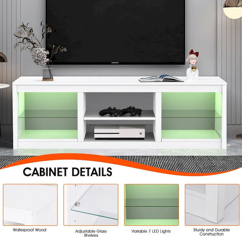 66 Modern RGB LED TV Stand Console Table for TV's up to 75-18