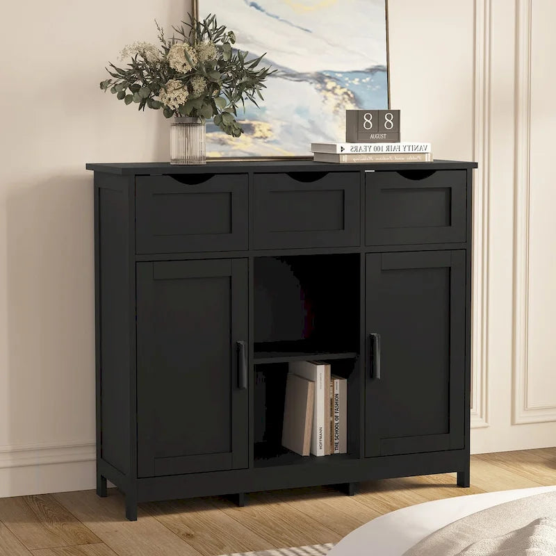 Roomfitters Morden Buffet Sideboard Cabinet with doors and drawers, Coffee Bar Cabinet, Sideboard with Storage-7
