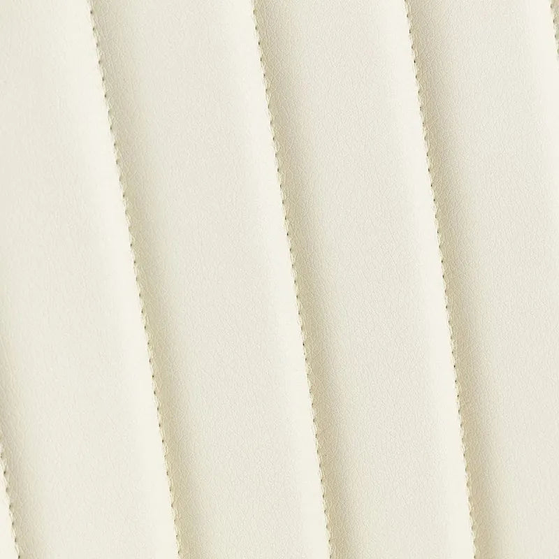 Retro Linen Dining Chairs Set of 2, Bentwood Back with Metal Legs-18